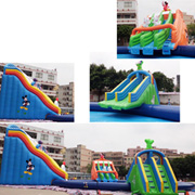 giant inflatable water park